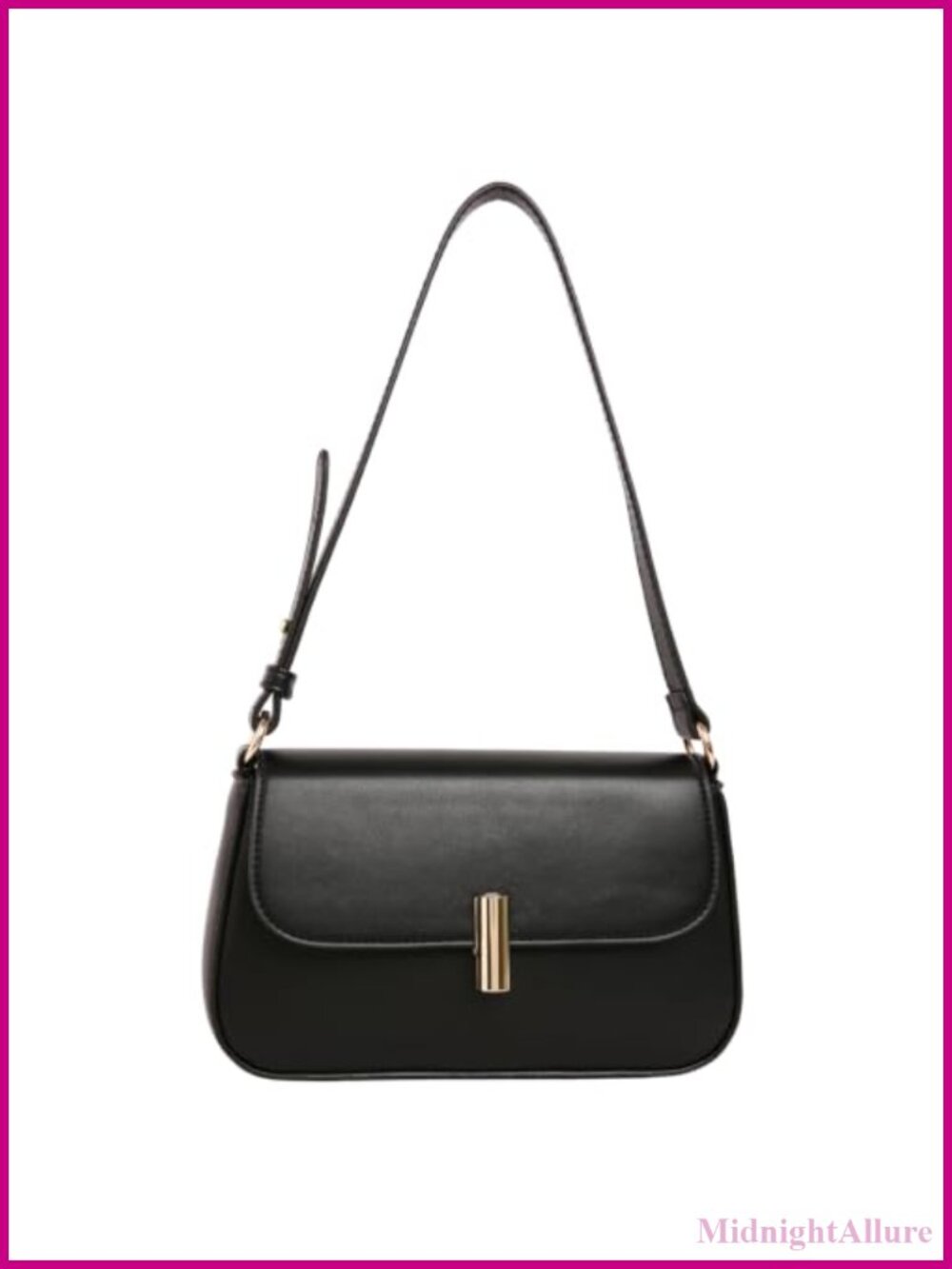 Small Shoulder Bag Vegan Leather Y2K Hobo Purse Adjustable Strap